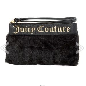 🔥NWT Juicy Couture in the Mix Wristlet black gold